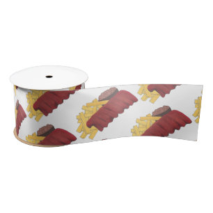 Spare Ribs BBQ Barbecue Barbeque Rib Cookoff Satin Ribbon