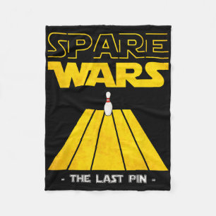 Spare Wars Last Pin Bowling Bowler Bowling Player Fleece Blanket
