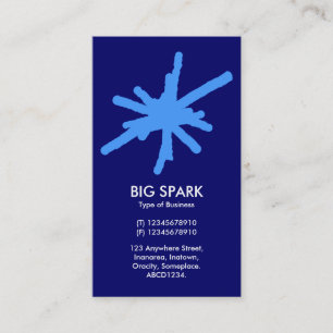 Spark - Baby Blue on Deep Navy Business Card
