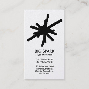 Spark - Black on White (Gold) Business Card