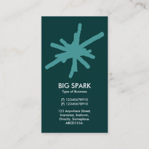 Spark - Ocean Green on Dk Teal Business Card