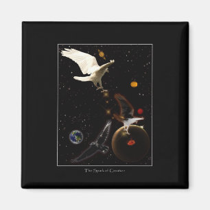 "Spark of Creation" White Raven Gifts Magnet