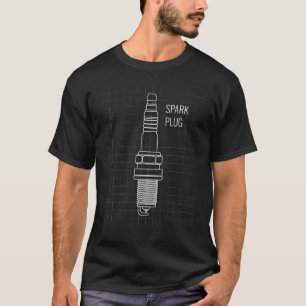 Spark Plug Blueprint - Fun engine and mechanics de T-Shirt