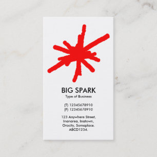 Spark - Red on White Business Card