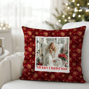Spark Victorian Angel Red and Gold Holiday Gift Pi Cushion