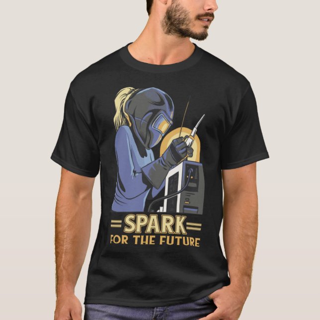 Spark Woman Electrician Pullover Hoodie (Front)