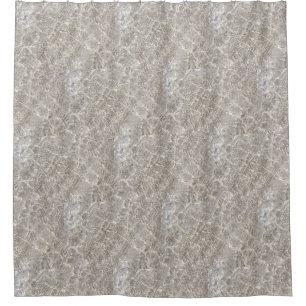 Sparkeling water on sand shower curtain