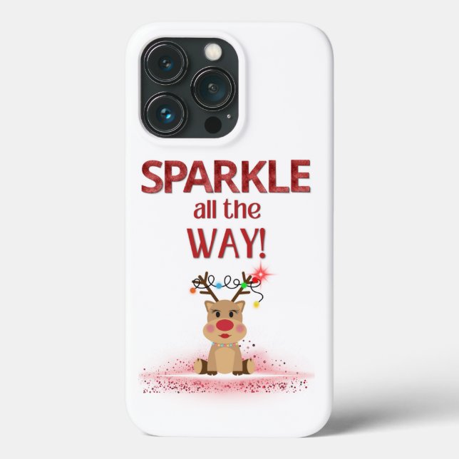 Sparkle All the Way Reindeer  Case-Mate iPhone Case (Back)