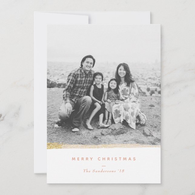 Sparkle and Shine Faux Glitter Holiday Card (Front)