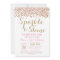 Sparkle and Shine Pink Gold Birthday Invitation