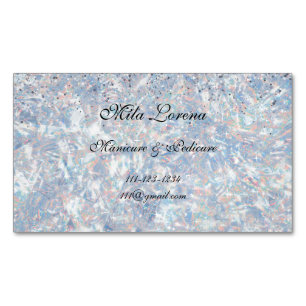 SPARKLE AND SHINE WITH OUR OPAL THEMED  MAGNETIC BUSINESS CARD
