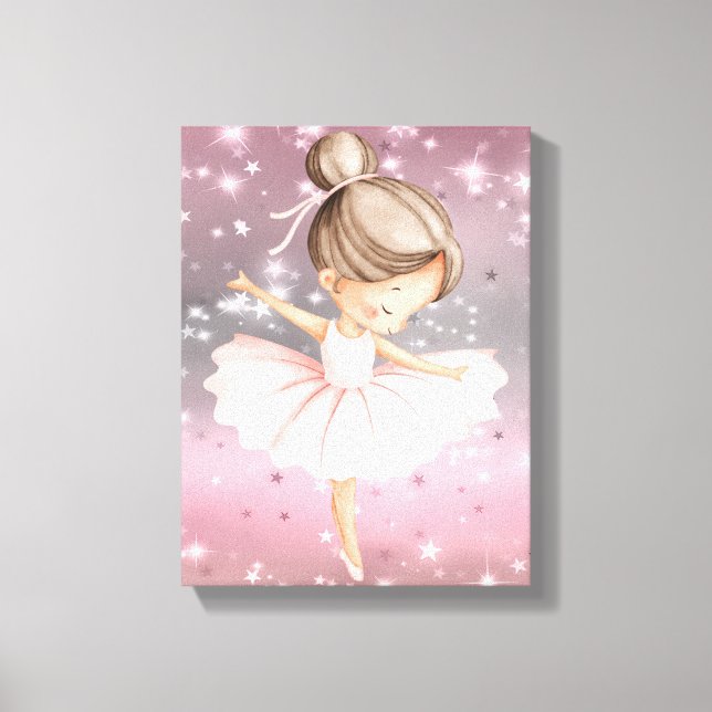 Sparkle Ballerina Dancer Canvas Print (Front)