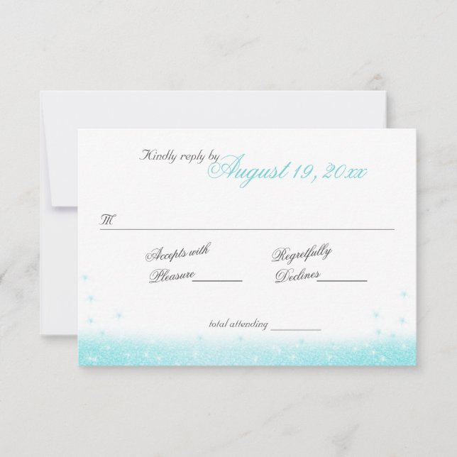 Sparkle Beach Aqua and Gold Sea Shells Response (Front)