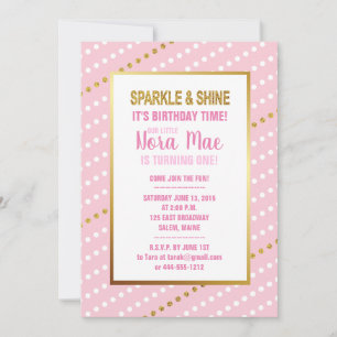 Sparkle Birthday Girl Invitation