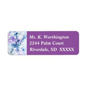 Sparkle Bubble Circles Return Address-
