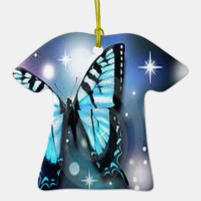 sparkle-butterfly ceramic tree decoration (Front)