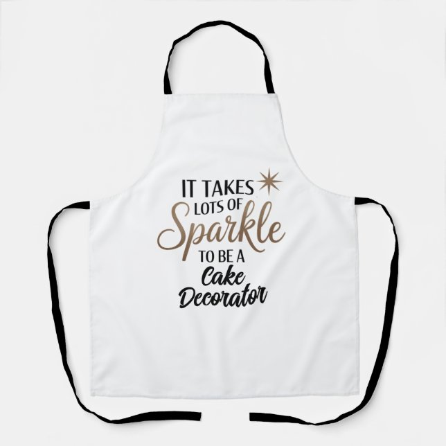 Sparkle Cake Decorator Apron (Front)