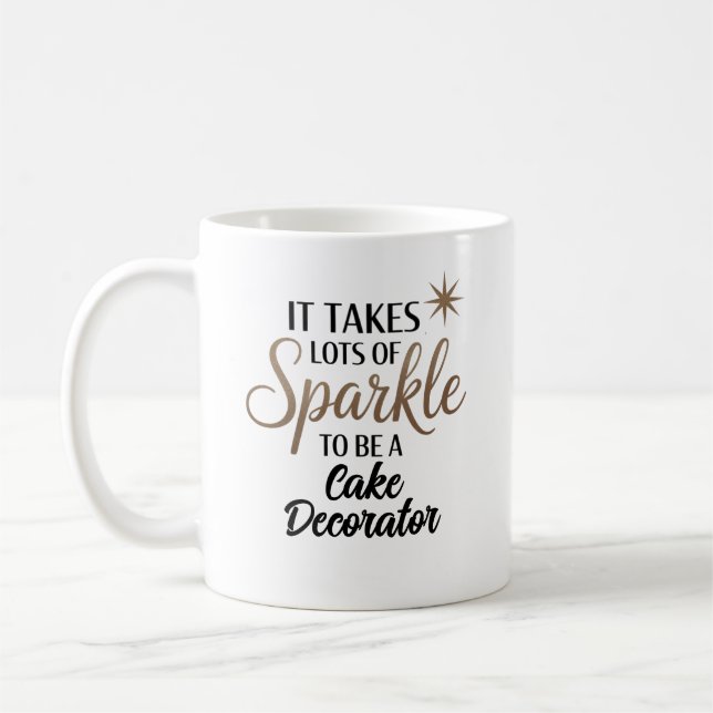 Sparkle Cake Decorator Coffee Mug (Left)