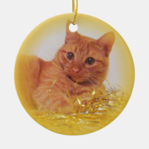 Sparkle Cat Ceramic Tree Decoration