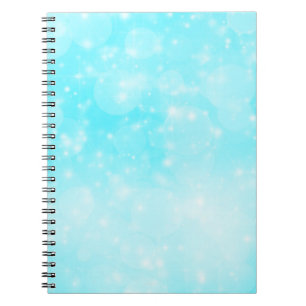 sparkle Christmas bright blue frost birthday party Notebook