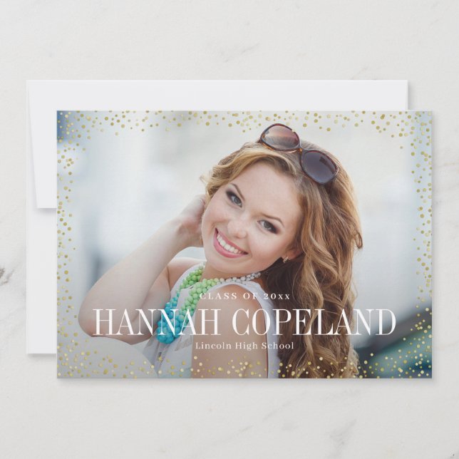 Sparkle Delight Graduation Announcement Invitation (Front)