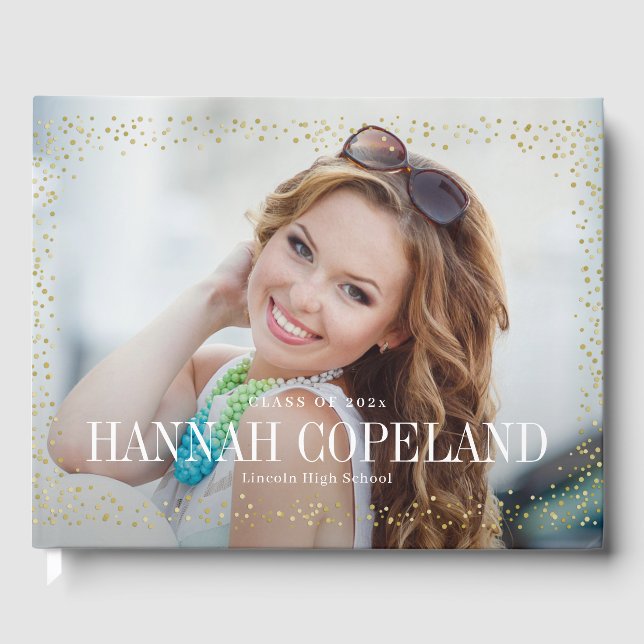 Sparkle Delight Graduation Party Guest Book (Front)