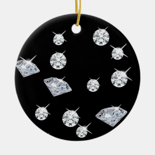 Sparkle Diamonds Ceramic Tree Decoration (Front)