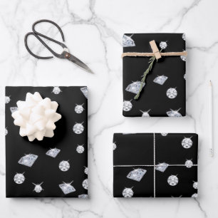 Sparkle Diamonds Wrapping Paper Sheet