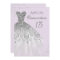 Sparkle Dress Purple Silver Quinceanera Invitation