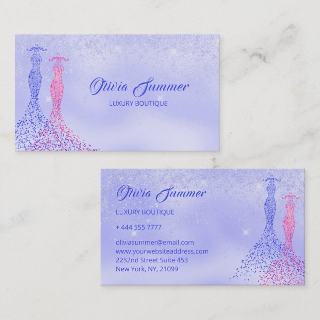 Sparkle Dresses Luxury Boutique  Business Card (Front/Back)