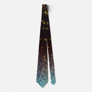 Sparkle glitter gradient with colourful colours tie