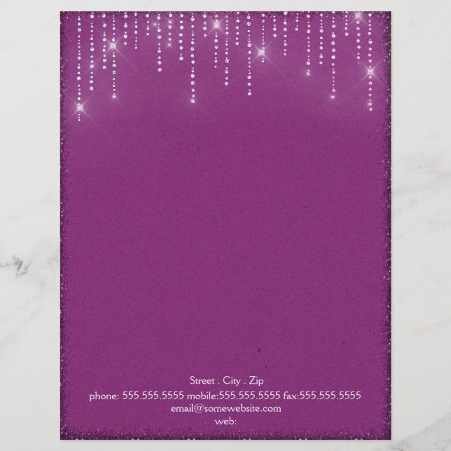 Sparkle & glitter letterhead (Front)