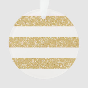 Sparkle Glitter Look Stripes Acrylic Ornament