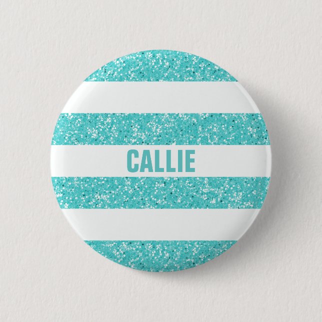 Sparkle Glitter Look Stripes Button (Front)