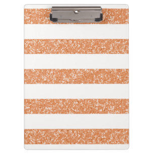 Sparkle Glitter Look Stripes Clipboard