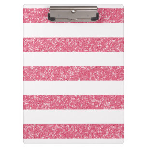 Sparkle Glitter Look Stripes Clipboard