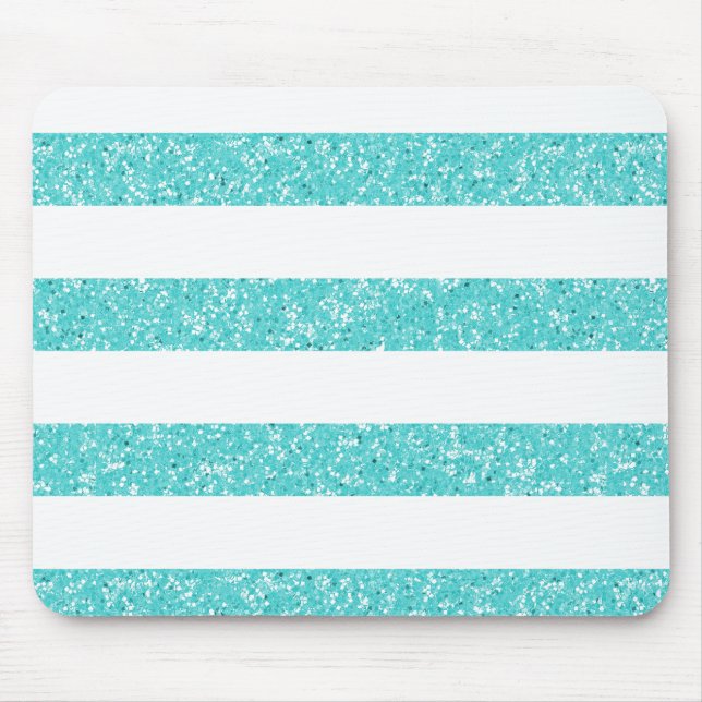 Sparkle Glitter Look Stripes Mousepad (Front)