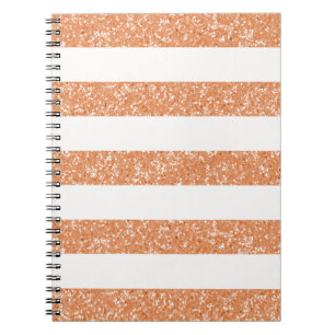 Sparkle Glitter Look Stripes Notebook