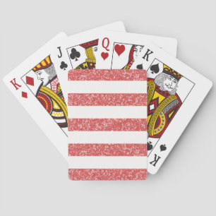Sparkle Glitter Look Stripes Playing Cards