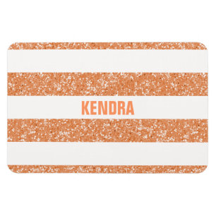 Sparkle Glitter Look Stripes Premium Magnet
