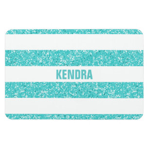Sparkle Glitter Look Stripes Premium Magnet