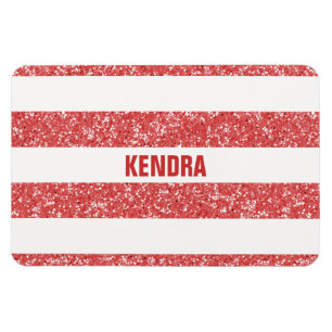 Sparkle Glitter Look Stripes Premium Magnet