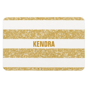Sparkle Glitter Look Stripes Premium Magnet