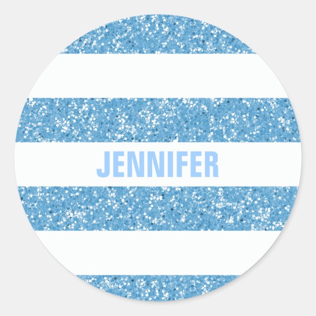Sparkle Glitter Look Stripes Stickers (Front)