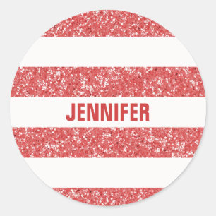 Sparkle Glitter Look Stripes Stickers