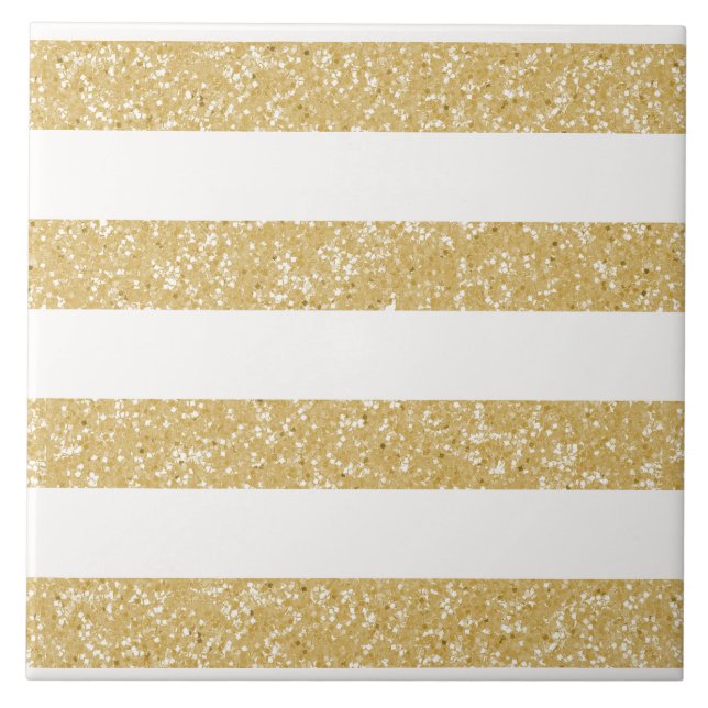 Sparkle Glitter Look Stripes Tile (Front)