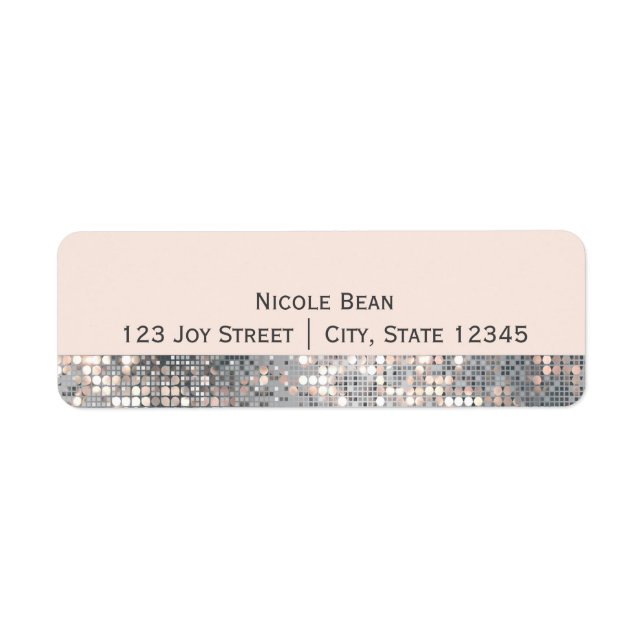 Sparkle Glitter Sequins Glamour Address Labels (Front)
