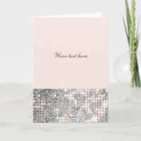 Sparkle Glitter Sequins Glamour Thank You Card