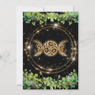 Sparkle Gold Botanic Celestial Wedding Invitation
