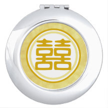 Sparkle Gold Double Happiness - Round